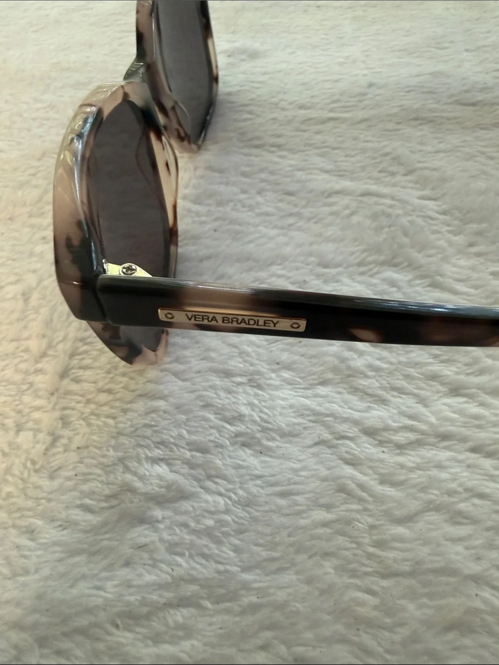 Vera Bradley Charlene Blush Pink Spotted Brown Designer Sunglasses